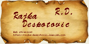 Rajka Despotović vizit kartica